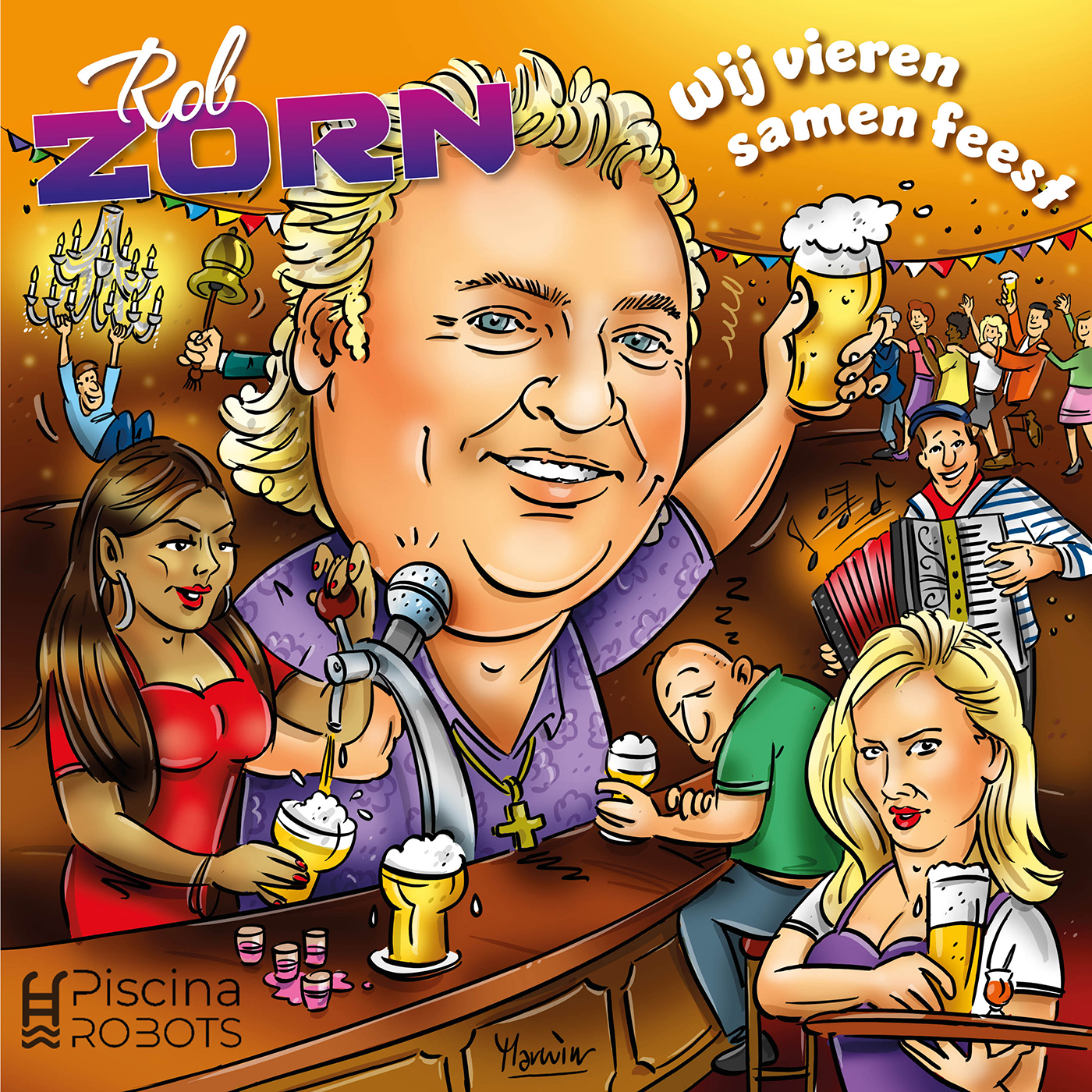 Illustratie bij: Rob Zorn - Wij Vieren Samen Feest