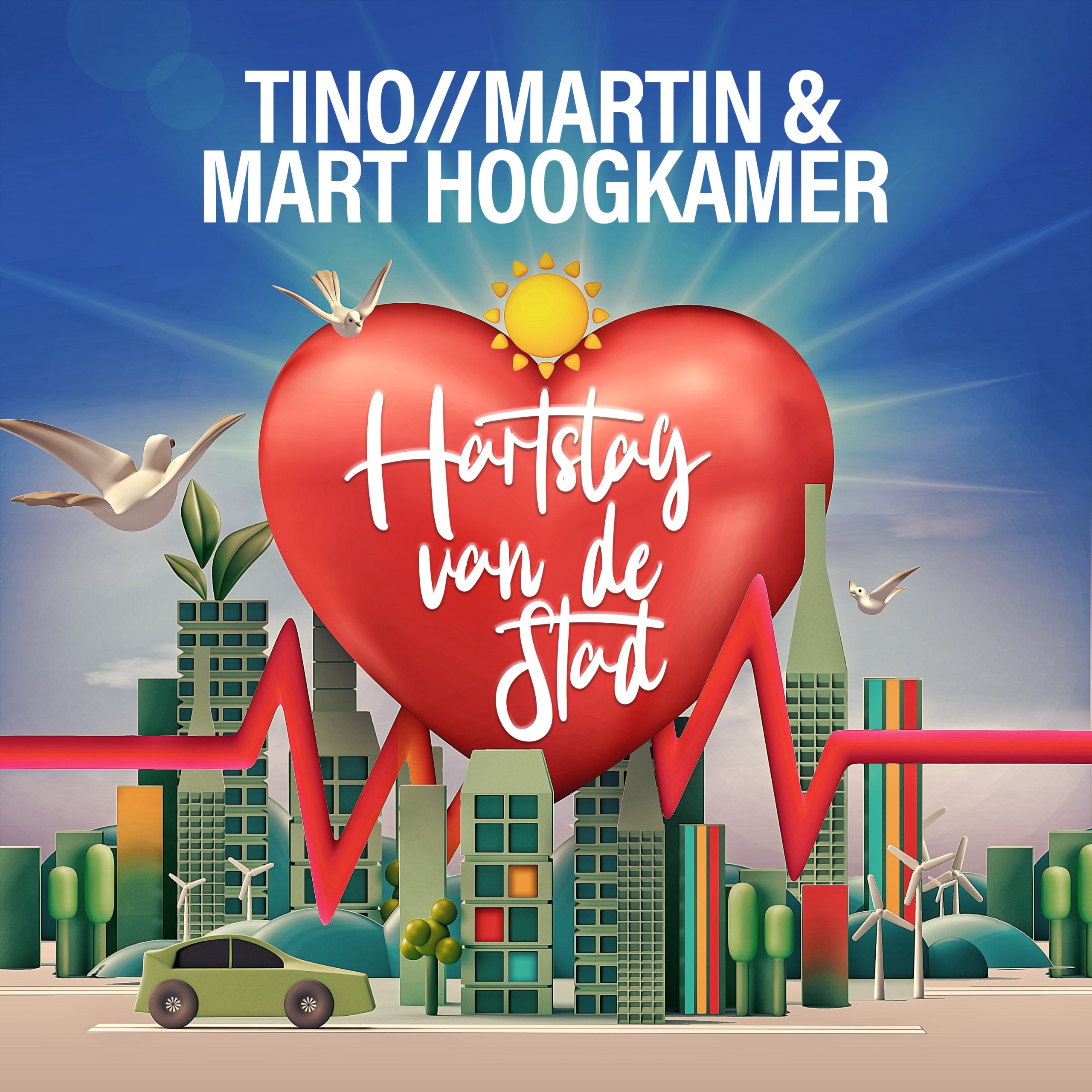 Illustratie bij: Tino Martin & Mart Hoogkamer - Hartslag Van De Stad